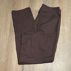Talbots Women's Brown‎ Stretch Cotton Blend Casual Straight Leg Pants EUC
